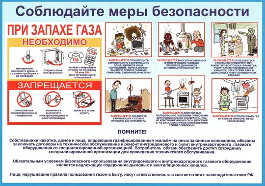 Безопасное использование газа в быту